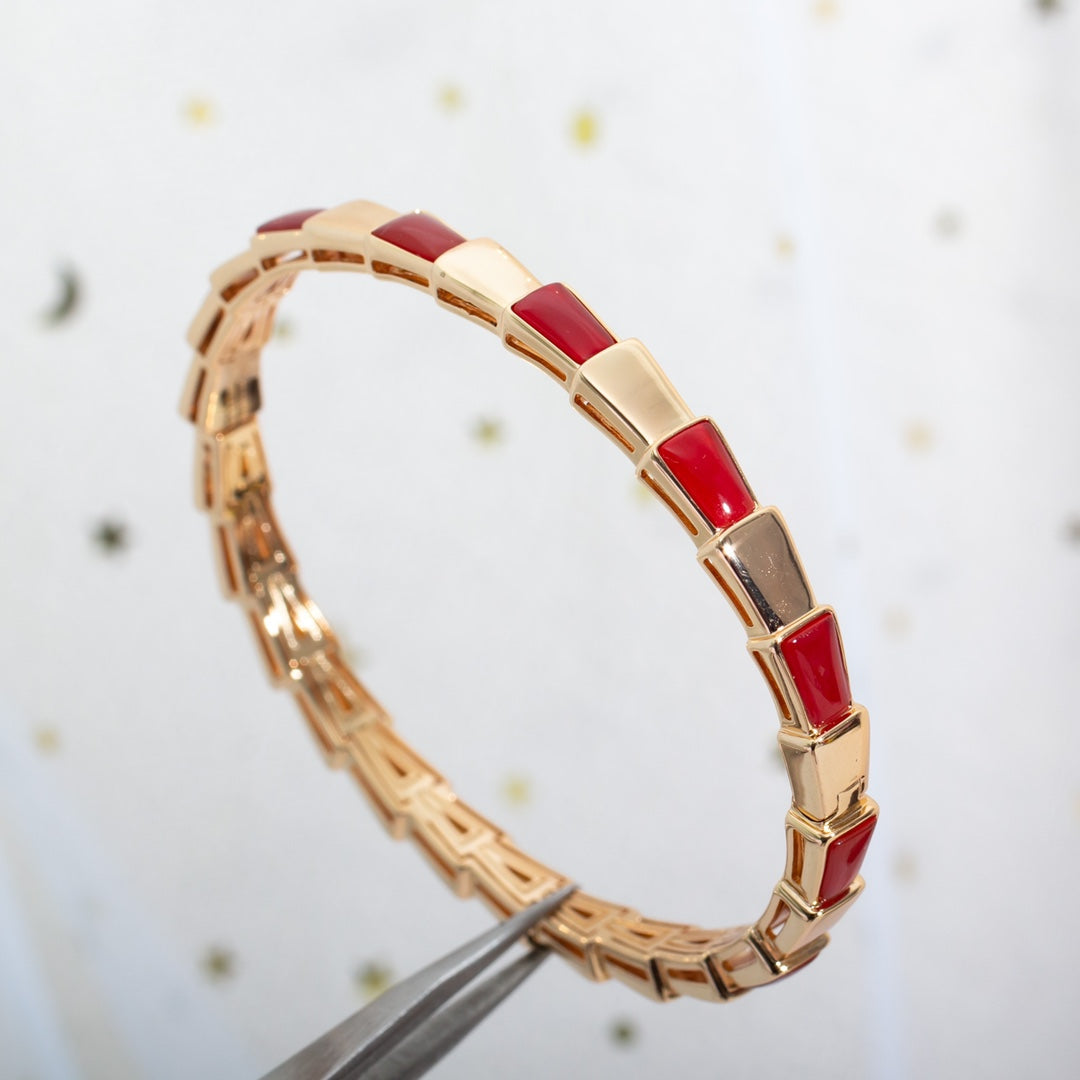 [Solara Jewelry]SERPENTI BRACELET PINK GOLD RUBELLITE