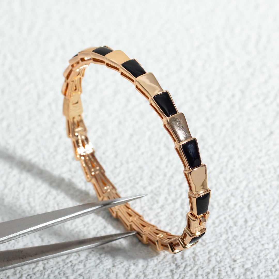 [Solara Jewelry]SERPENTI BRACELET PINK GOLD ONYX