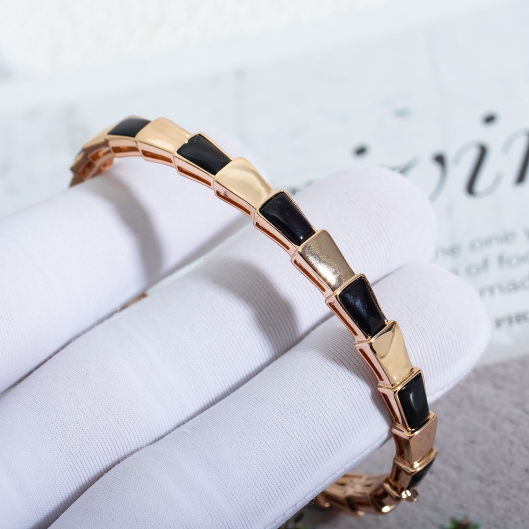 [Solara Jewelry]SERPENTI BRACELET PINK GOLD ONYX