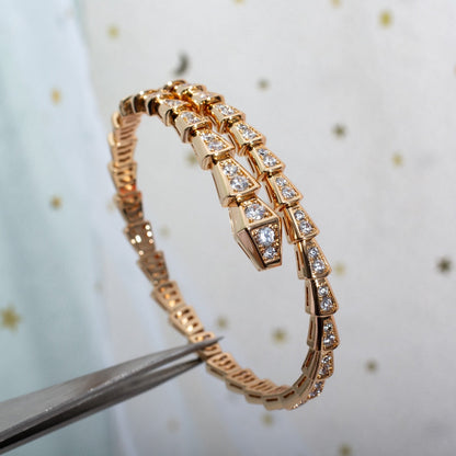 [Solara Jewelry]SERPENTI BRACELET 6.8MM PINK GOLD DIAMOND