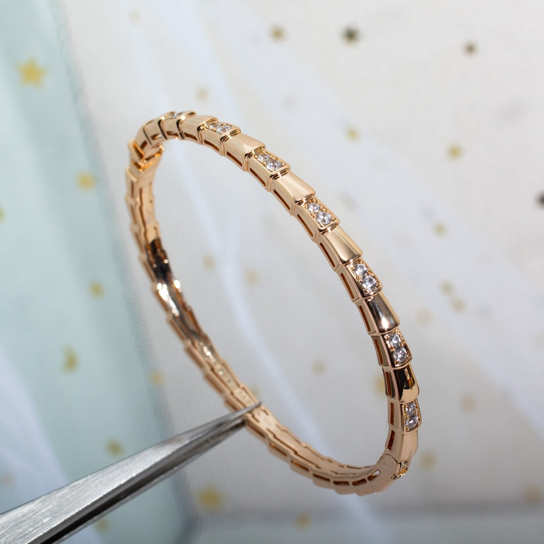 [Solara Jewelry]SERPENTI SMALL BRACELET PINK GOLD DIAMOND