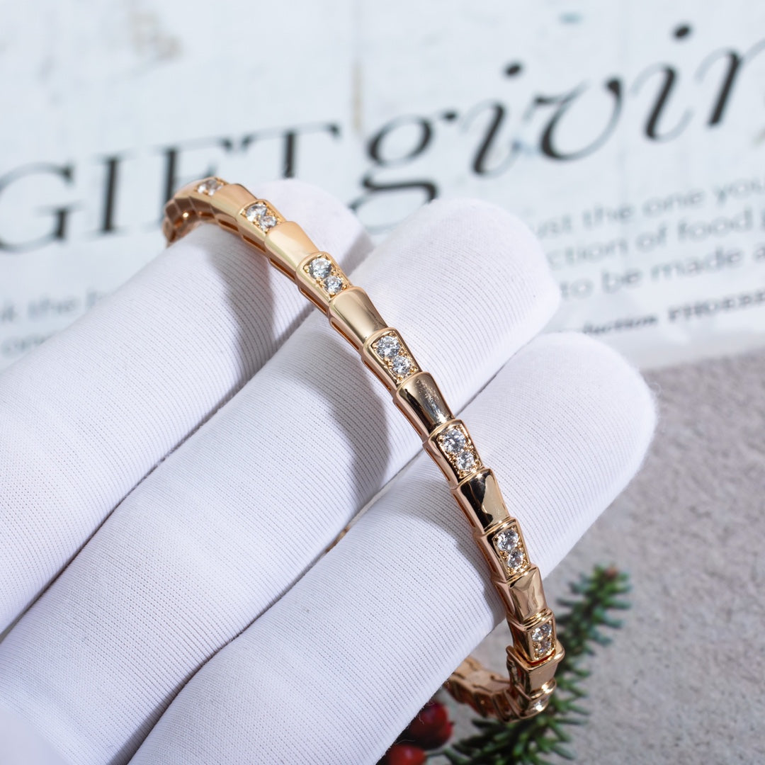 [Solara Jewelry]SERPENTI BRACELET PINK GOLD DIAMOND