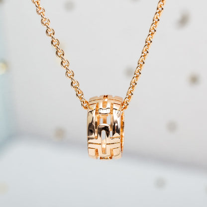 [Solara Jewelry]PARENTESI NECKLACE PINK GOLD
