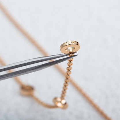[Solara Jewelry]PARENTESI NECKLACE PINK GOLD