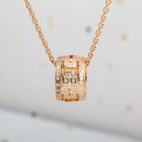 [Solara Jewelry]PARENTESI NECKLACE PINK GOLD DIAMOND