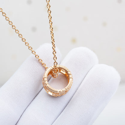 [Solara Jewelry]PARENTESI NECKLACE PINK GOLD DIAMOND