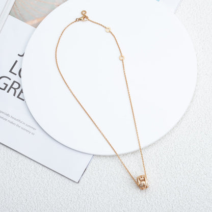 [Solara Jewelry]PARENTESI NECKLACE PINK GOLD DIAMOND