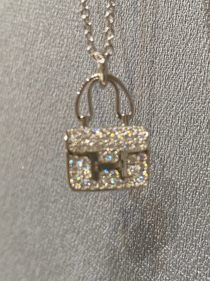 [Solara Jewelry]CONSTANCE PEDANT DIAMOND NECKLACE