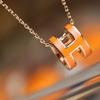 [Solara Jewelry]POP H PEDANT PINK GOLD