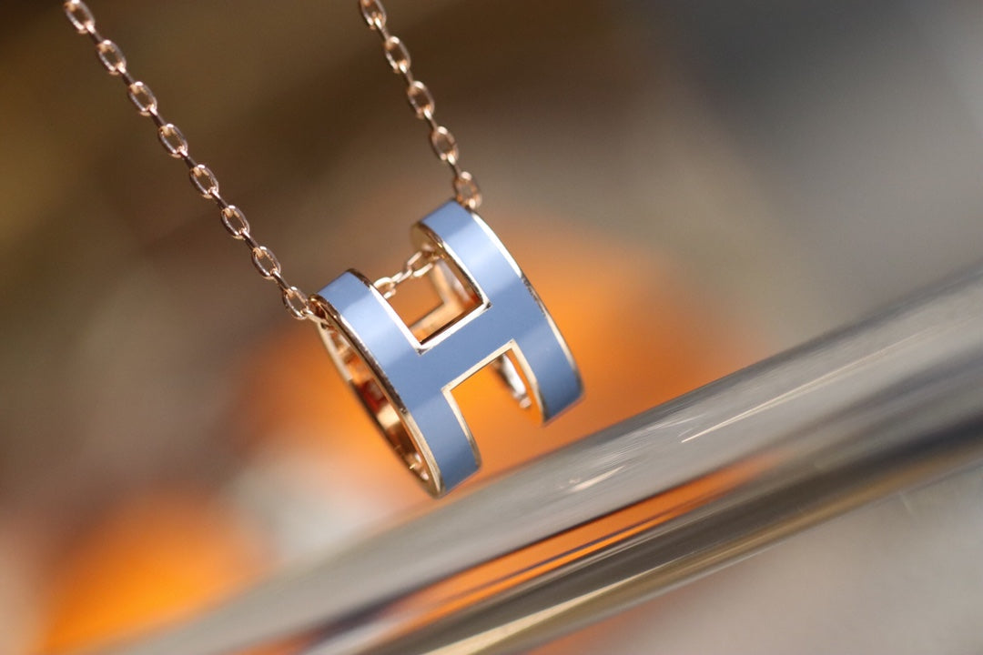 [Solara Jewelry]POP H PEDANT PINK GOLD