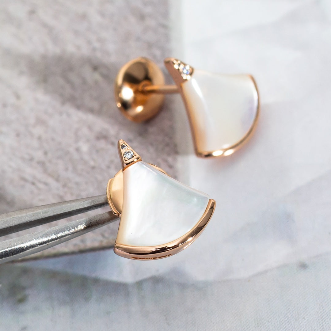 [Solara Jewelry]DIVAS DREAM EARRINGS PINK GOLD