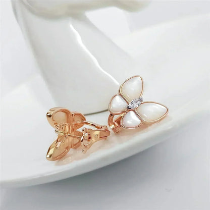 [Solara Jewelry]BUTTERFLY MOP DIAMOND EARRINGS