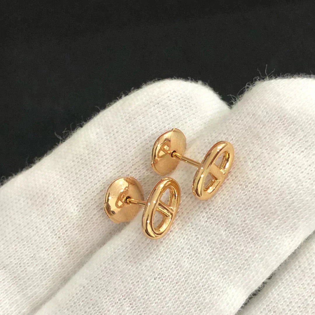 [Solara Jewelry]CHAINE SMALL EARRINGS GOLD AND SILVER