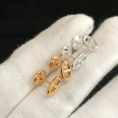 [Solara Jewelry]CHAINE SMALL EARRINGS GOLD AND SILVER