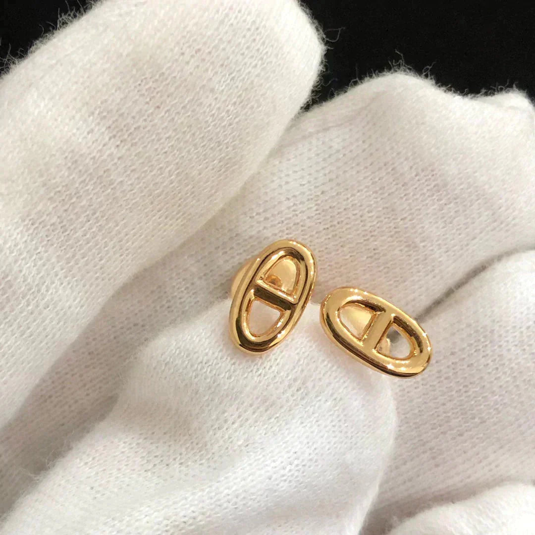 [Solara Jewelry]CHAINE SMALL EARRINGS GOLD AND SILVER