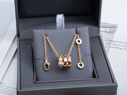 [Solara Jewelry]SERPENTI PINK GOLD NECKLACE DIAMOND