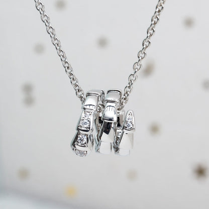 [Solara Jewelry]SERPENTI SILVER NECKLACE DIAMOND