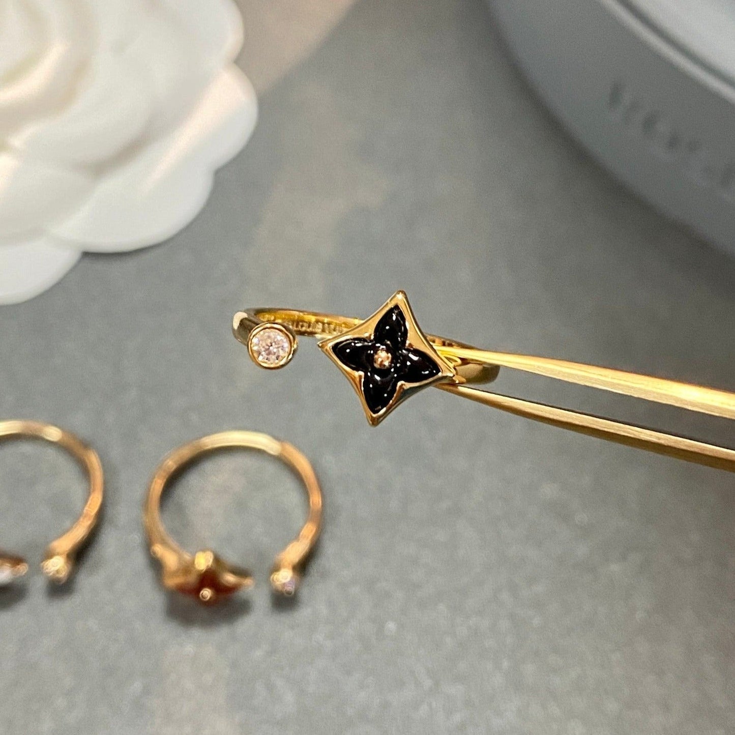 [Solara Jewelry]STAR 1 DIAMOND OPEN RING