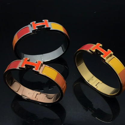 [Solara Jewelry]H BRACELET ORANGE RAINBOW CERAMIC
