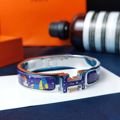[Solara Jewelry]H STAR AND MOON BRACELET 12MM