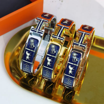 [Solara Jewelry]H COUVERTURES DARK BLUE BRACELET
