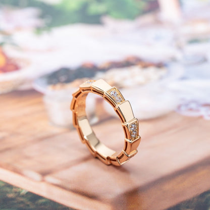 [Solara Jewelry]SERPENTI RING PINK GOLD  3MM
