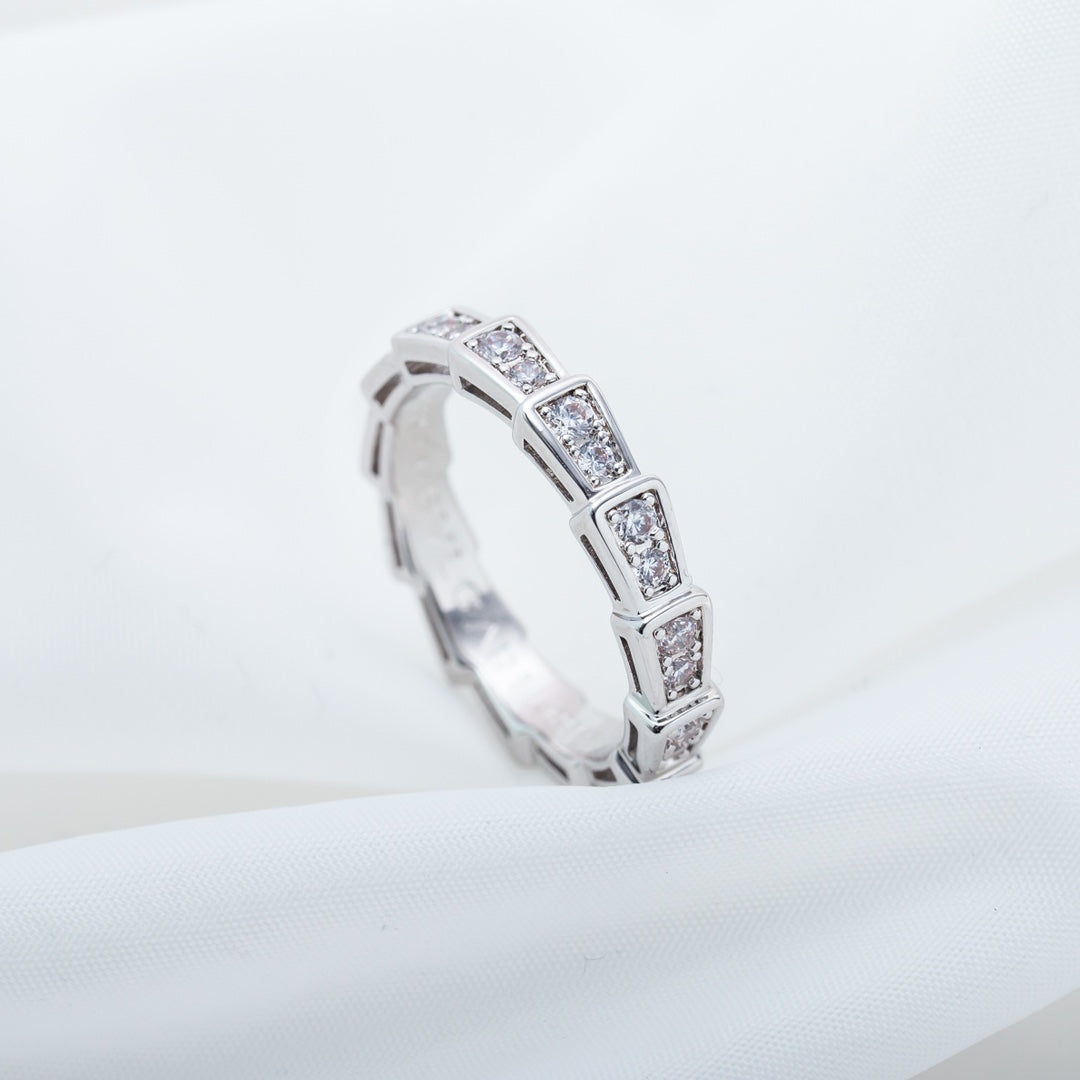 [Solara Jewelry]SERPENTI RING SILVER DIAMOND PAVED 3MM