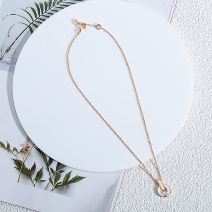 [Solara Jewelry]GARI NECKLACE PINK GOLD MOP