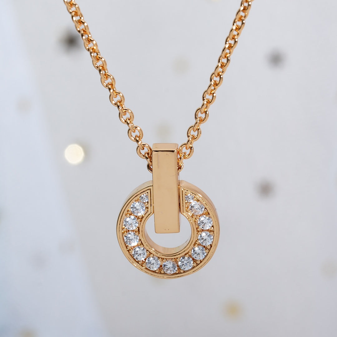 [Solara Jewelry]GARI NECKLACE PINK GOLD DIAMOND