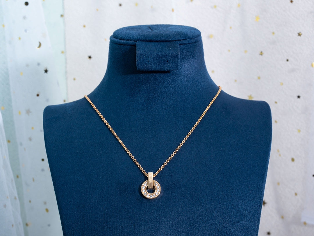 [Solara Jewelry]GARI NECKLACE PINK GOLD DIAMOND