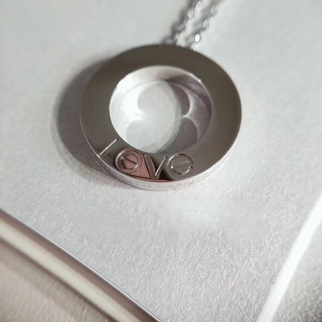 [Solara Jewelry]LOVE NECKLACE ADJUSTABLE SILVER