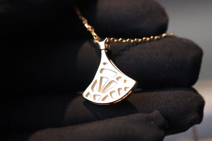 [Solara Jewelry]DREAM NECKLACE WHITE MOP PINK GOLD 1 DIAMOND