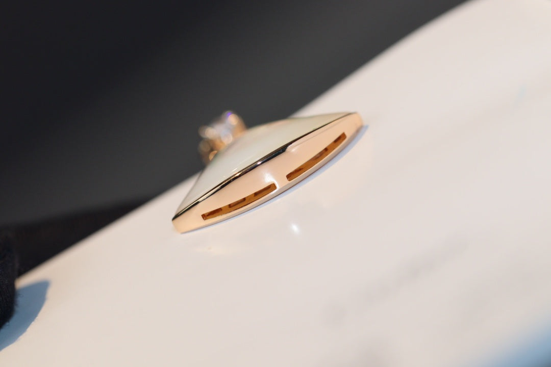 [Solara Jewelry]DREAM NECKLACE WHITE MOP PINK GOLD 1 DIAMOND
