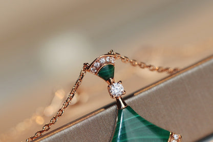 [Solara Jewelry]DREAM NECKLACE MALACHITE DIAMOND