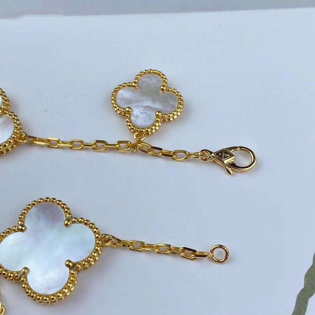 [Solara Jewelry]MAGIC CLOVER MOP GOLD BRACELET 5 MOTIFS