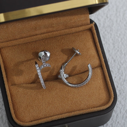 [Solara Jewelry]JUSTE EARRINGS 12.75MM SILVER DIAMOND
