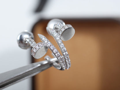 [Solara Jewelry]JUSTE EARRINGS 12.75MM SILVER DIAMOND