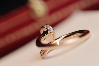 [Solara Jewelry]JUSTE RING 2.65MM PINK GOLD DIAMOND