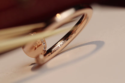 [Solara Jewelry]JUSTE RING 2.65MM PINK GOLD DIAMOND