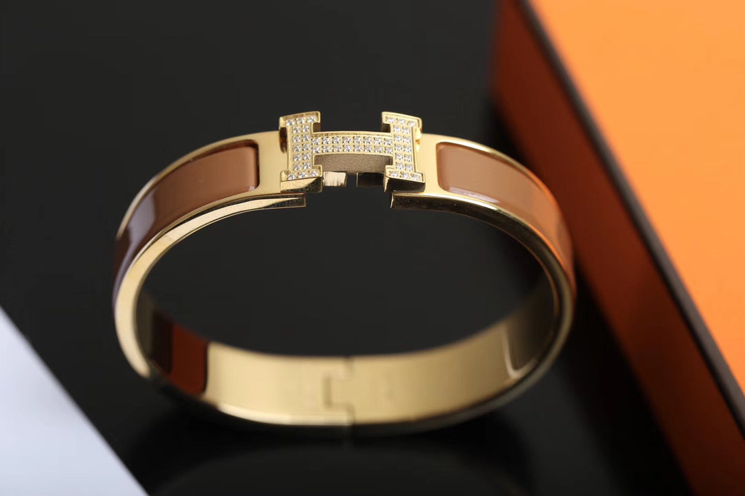 [Solara Jewelry]H BRACELET GOLD DIAMOND