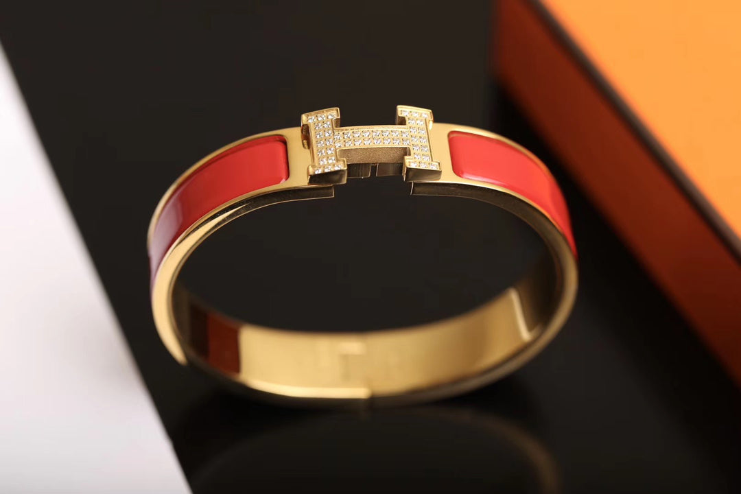 [Solara Jewelry]H BRACELET GOLD DIAMOND