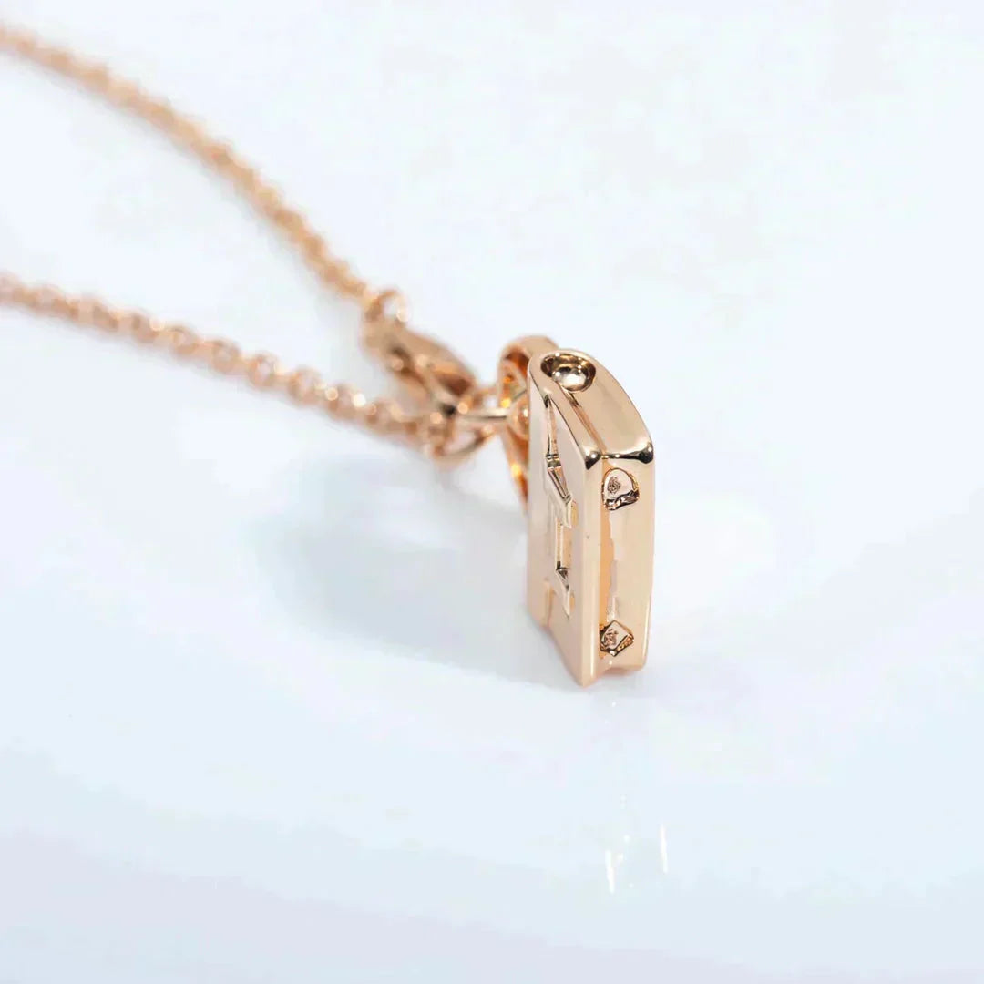 [Solara Jewelry]AMULETTE PEDANT ROSE GOLD NECKLACE