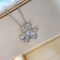 [Solara Jewelry]CLOVER DIAMOND NECKLACE SILVER