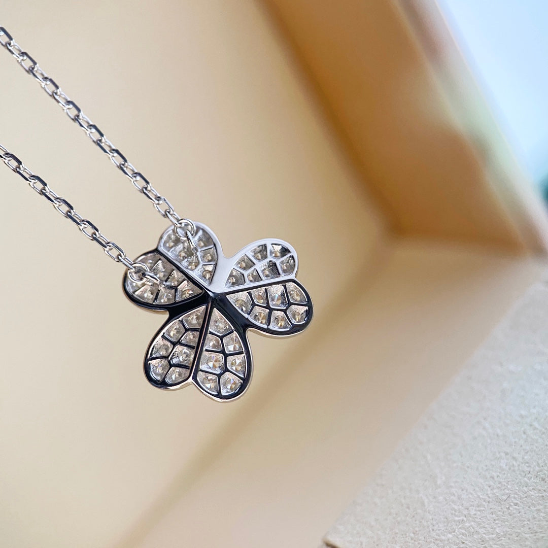 [Solara Jewelry]CLOVER DIAMOND NECKLACE SILVER