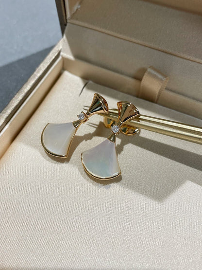 [Solara Jewelry]DREAM MOP 1 DIAMOND EARRINGS