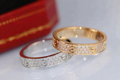 [Solara Jewelry]LOVE RING 3.6MM DIAMOND PAVED
