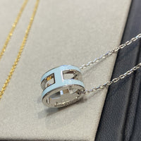 [Solara Jewelry]POP H LIGHT BLUE NECKLACE
