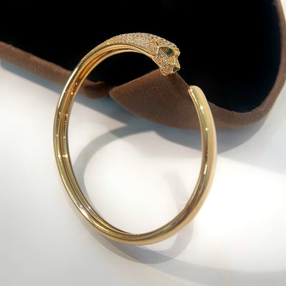 [Solara Jewelry]PANTHERE GOLD DIAMOND OPEN BRACELET