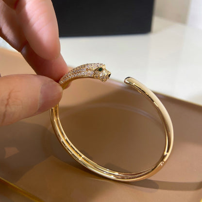 [Solara Jewelry]PANTHERE GOLD DIAMOND OPEN BRACELET