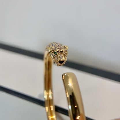 [Solara Jewelry]PANTHERE GOLD DIAMOND OPEN BRACELET
